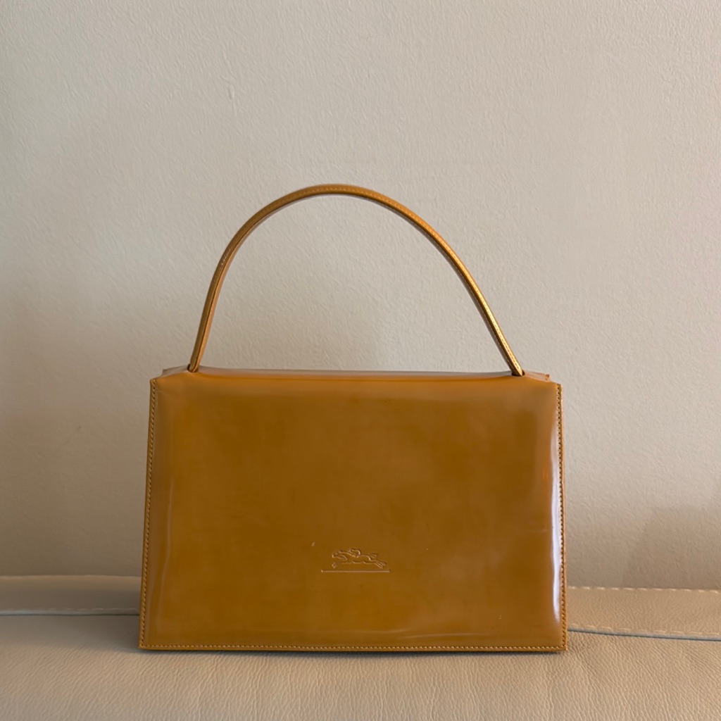 Longchamp Elegant Tan Leather Handbag